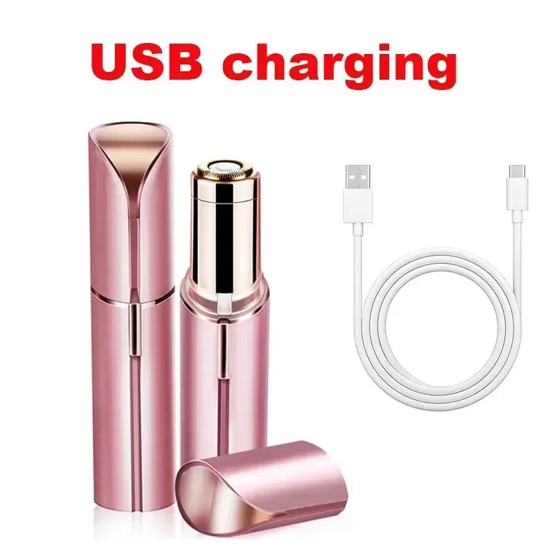 Épilateur électrique portable en forme de rouge à lèvres pour femmes, indolore et efficace, épilation du visage, rasoir domestique, outil de rasoir