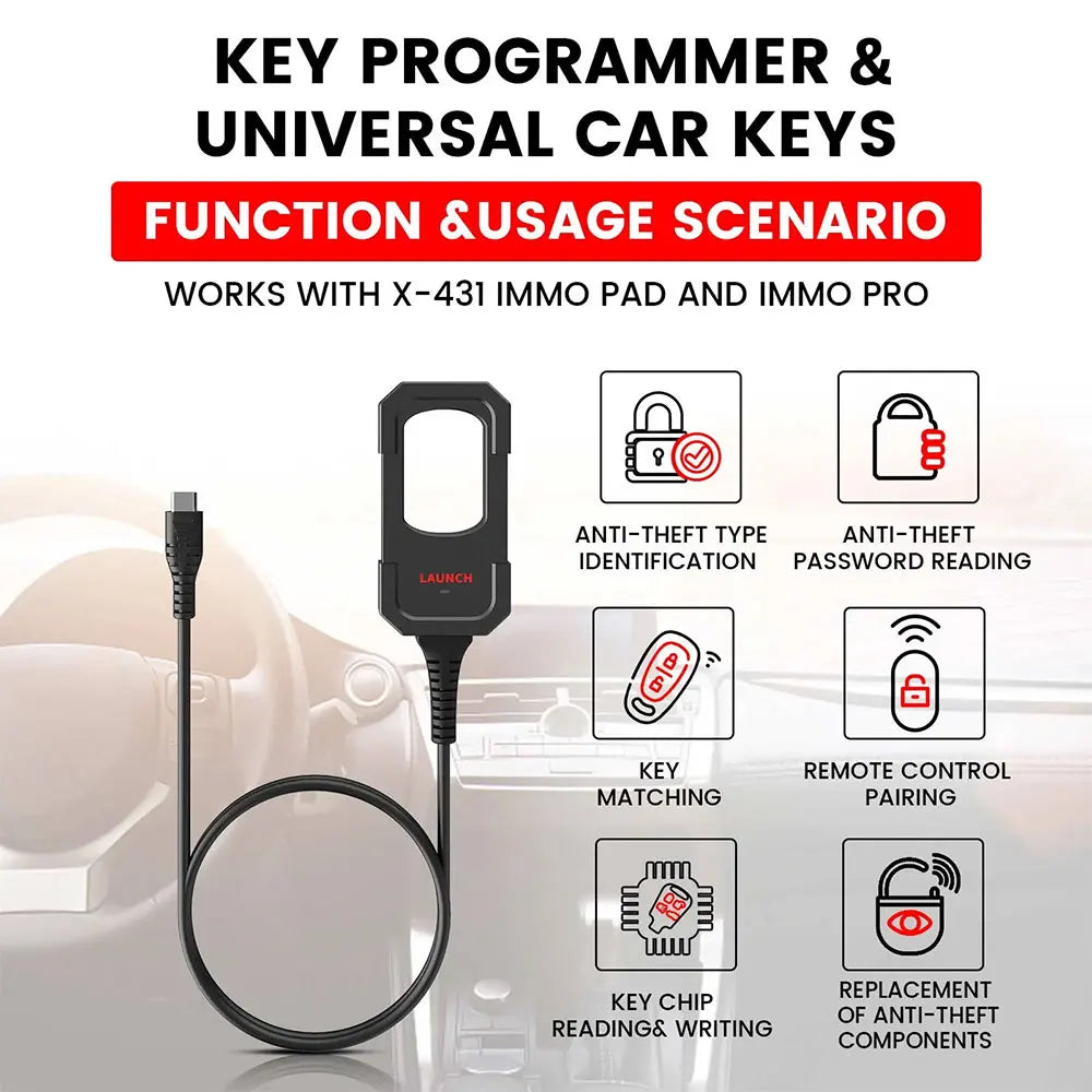Launch X431 Key Programmer Créateur à distance avec Super puce 4 pièces Clé intelligente à distance universelle Pour X-431 IMMO Elite/IMMO Plus/PAD V tools outils mecanique automobile outils de diagnostic