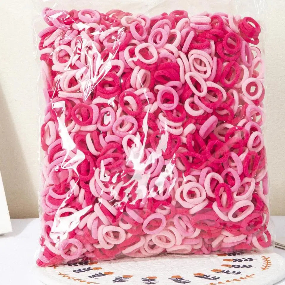 100/300/500 pièces filles bandes de cheveux élastiques enfants queue de cheval tenir cheveux cravate élastique Scrunchie enfants cheveux accessoires pour femmes