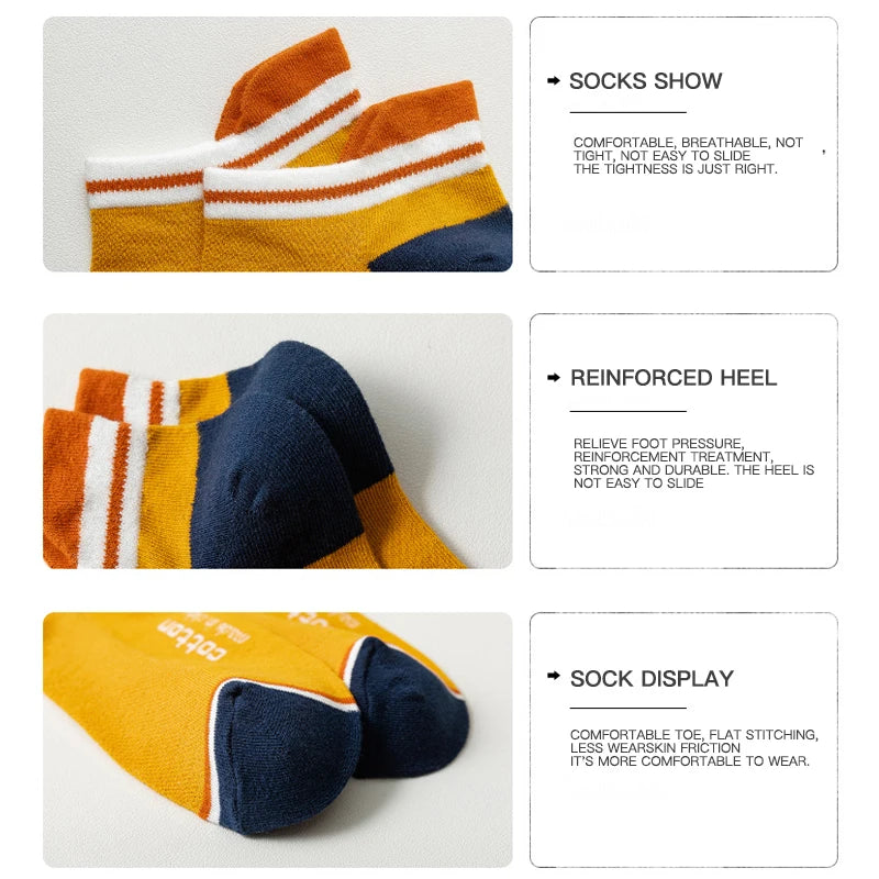 3 paires/lot hommes cheville coton chaussettes courtes mode respirant Couples confortable drôle couleur correspondant décontracté rue grande taille