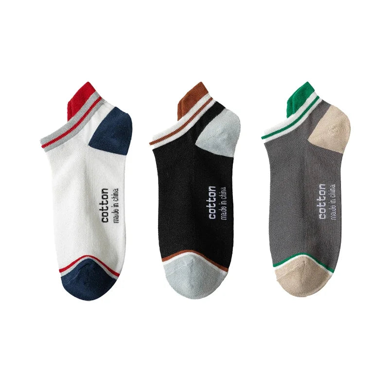 3 paires/lot hommes cheville coton chaussettes courtes mode respirant Couples confortable drôle couleur correspondant décontracté rue grande taille