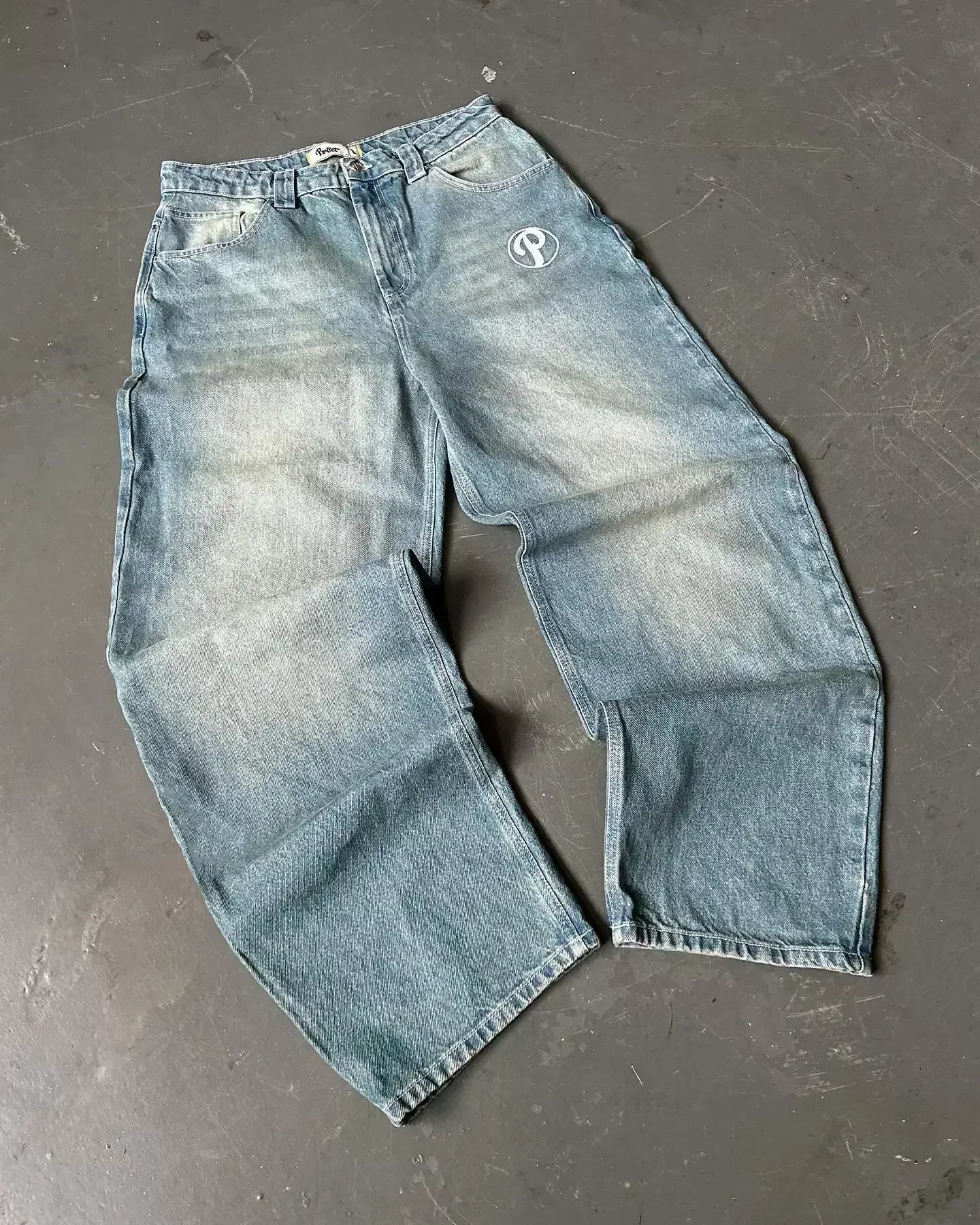 Jean ample rétro américain pour hommes, imprimé tête de mort, pour Couple, Harajuku, gothique, Hip-Hop, pantalon droit à jambes larges, nouvelle collection