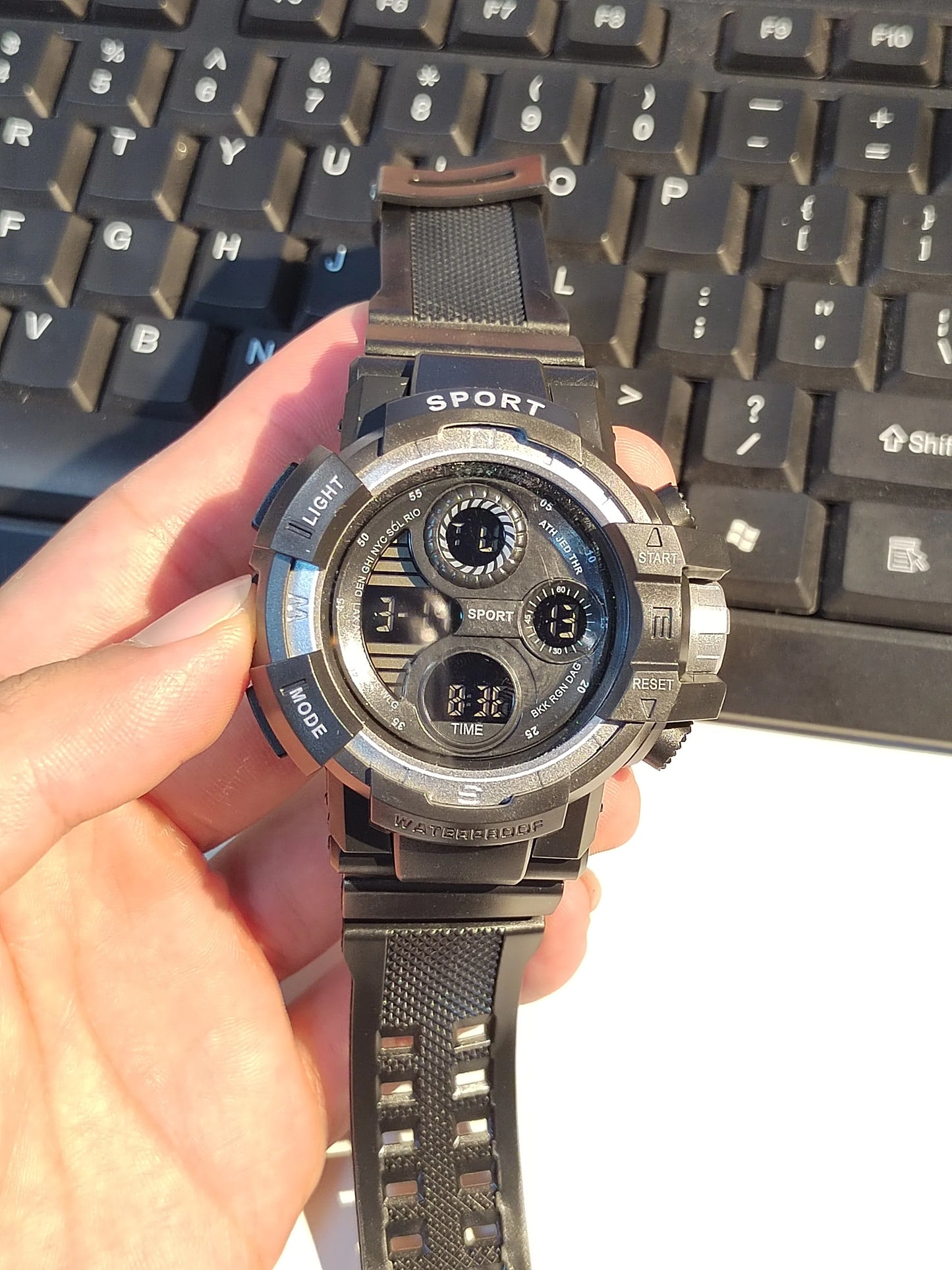 YIKAZE montre numérique noire pour hommes montres de sport étanche chronographe extérieur horloge à main G infanterie choc étudiant montre-bracelet