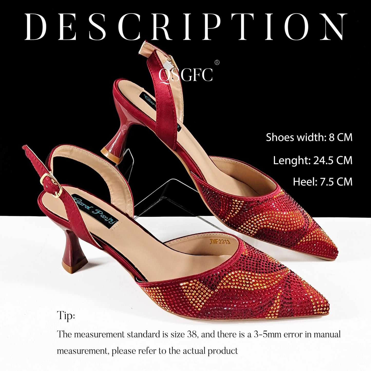 Élégance festive : Spot Goods Talons éblouissants et pochette longue chic Combinaison parfaite de chaussures et de sacs pour occasions spéciales