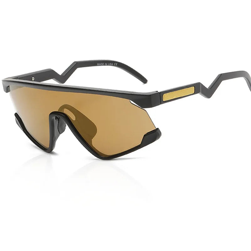 Lunettes de soleil surdimensionnées pour hommes, Design de marque, demi-monture, mode UV400, carrées, accessoires de conduite