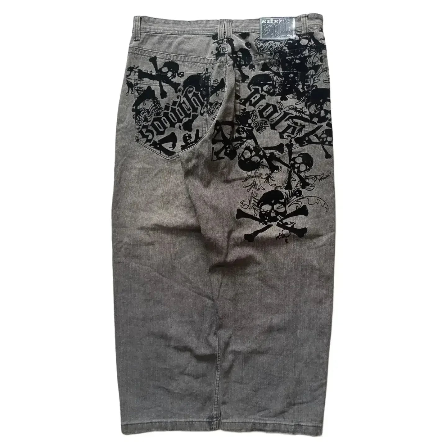Jean ample rétro américain pour hommes, imprimé tête de mort, pour Couple, Harajuku, gothique, Hip-Hop, pantalon droit à jambes larges, nouvelle collection
