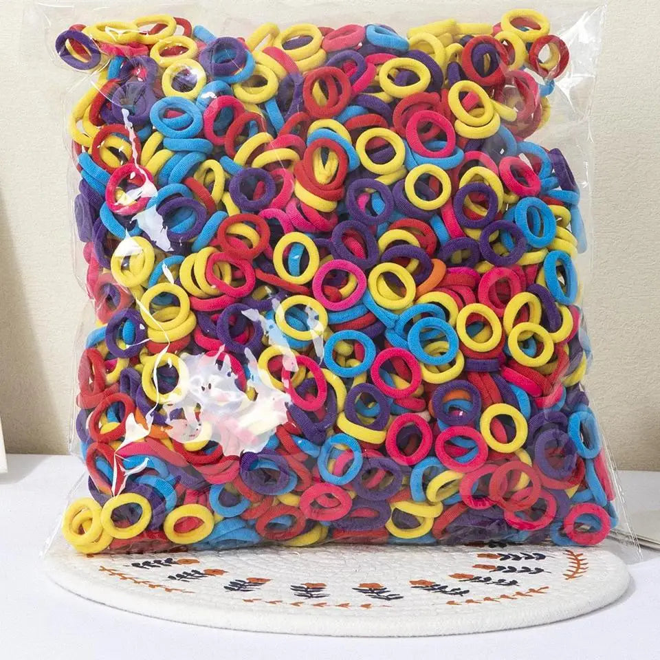 100/300/500 pièces filles bandes de cheveux élastiques enfants queue de cheval tenir cheveux cravate élastique Scrunchie enfants cheveux accessoires pour femmes