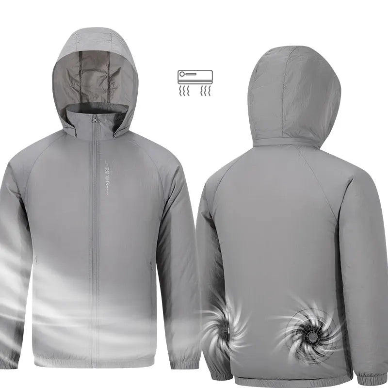 Veste de climatiseur Portable, manteau de refroidissement avec ventilateur USB, travail en plein air, Construction, pêche, chasse, veste de protection solaire légère