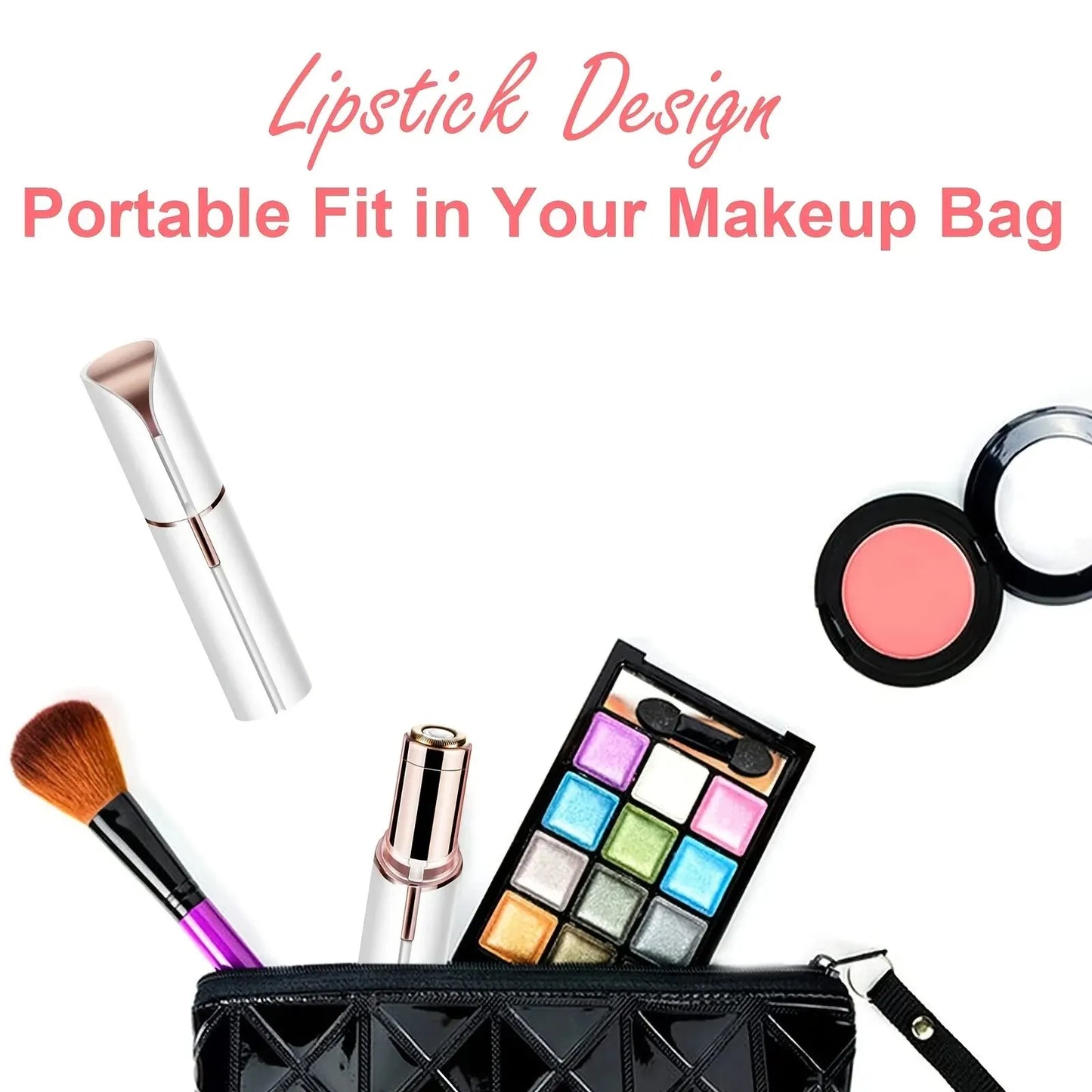 Épilateur électrique portable en forme de rouge à lèvres pour femmes, indolore et efficace, épilation du visage, rasoir domestique, outil de rasoir