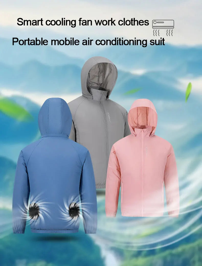 Veste de climatiseur Portable, manteau de refroidissement avec ventilateur USB, travail en plein air, Construction, pêche, chasse, veste de protection solaire légère