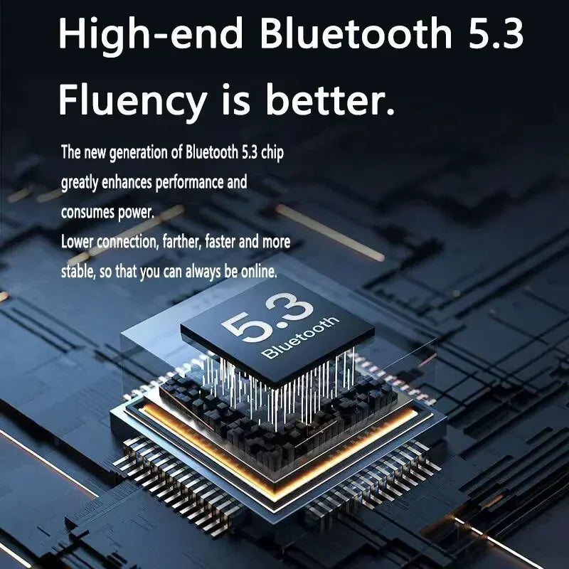 Écouteurs Bluetooth sans fil d'origine, écouteurs HIFI transparents, affichage numérique de l'alimentation LED, son stéréo, Xiaomi, T2