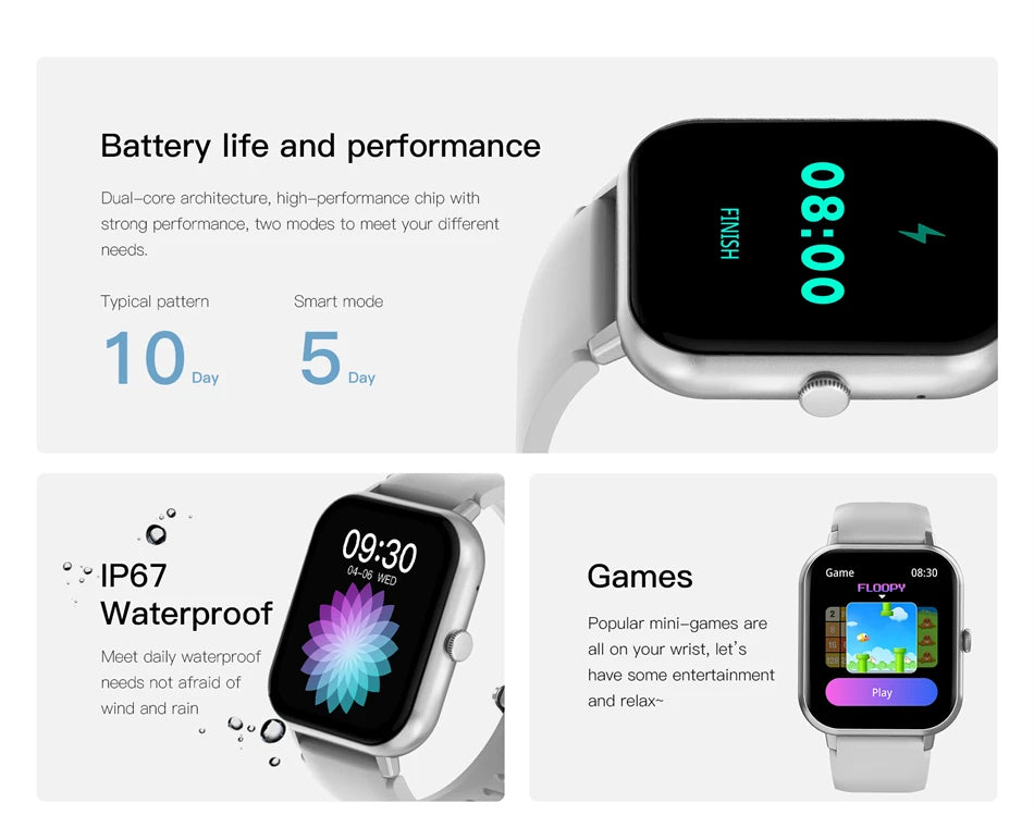 LIGE-Montre intelligente de sport étanche pour hommes et femmes, appel Bluetooth, assistant vocal, Huawei, Xiaomi, Android, iOS, 100 +