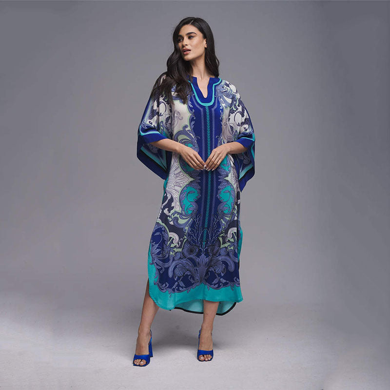 Tenues de plage pour femmes, cache-maillot de bain, robe caftan, tunique longue, Maxi, grande taille, maillot de bain imprimé Polyester