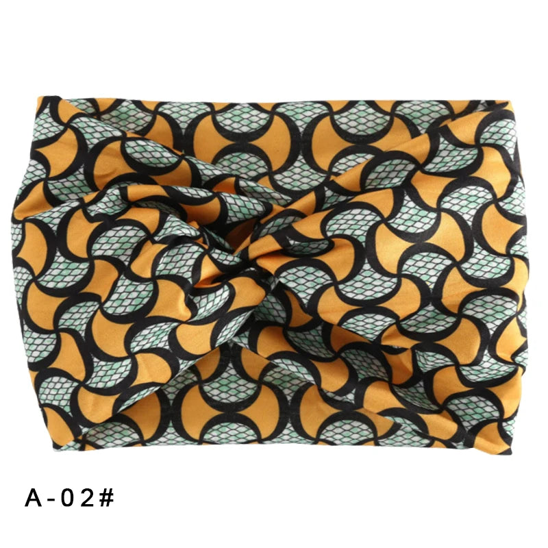 Bandeau élastique large imprimé Pilates Yoga course cyclisme bandeau Turban maquillage cerceau de cheveux maquillage bandeau pour femmes fille