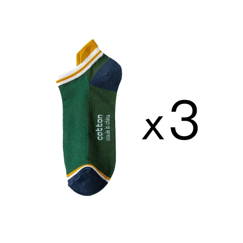 3 paires/lot hommes cheville coton chaussettes courtes mode respirant Couples confortable drôle couleur correspondant décontracté rue grande taille