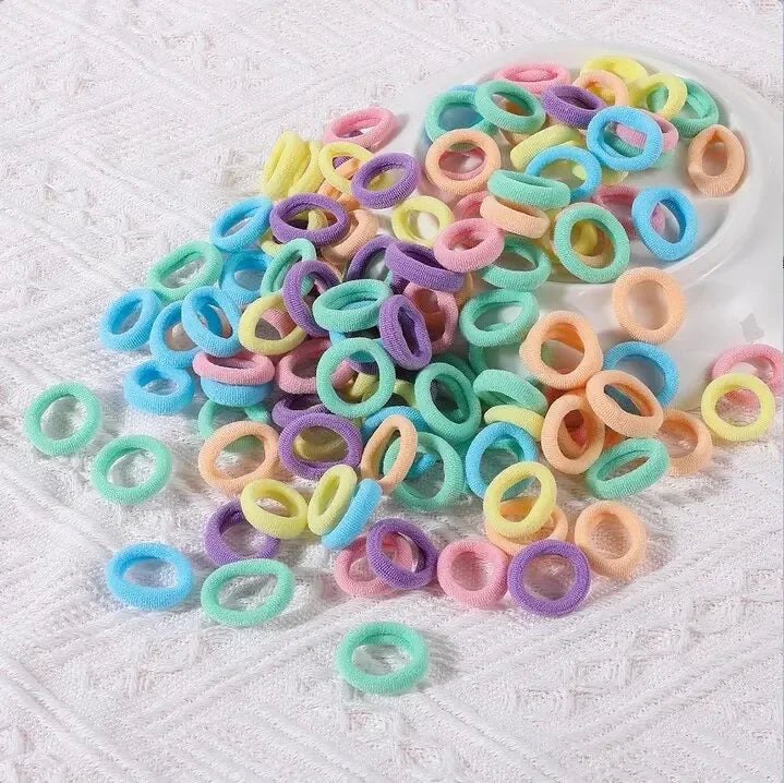 100/300/500 pièces filles bandes de cheveux élastiques enfants queue de cheval tenir cheveux cravate élastique Scrunchie enfants cheveux accessoires pour femmes