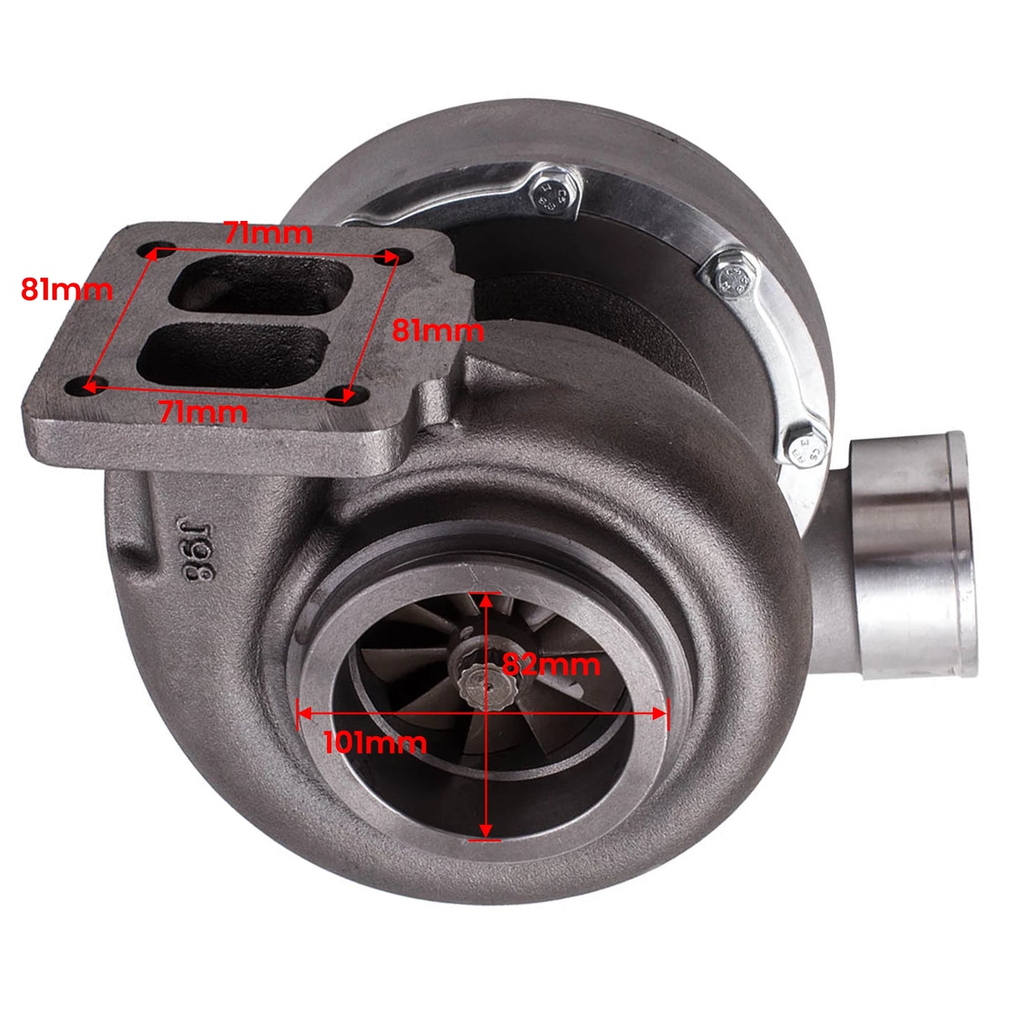 GT45 T4 Vrer and 1.05 A/R Upgrade, Anti-Surge Turbo pour 3-6L Huge 600 + HPs Boost