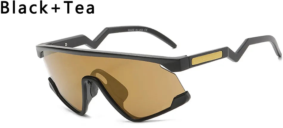 Lunettes de soleil surdimensionnées pour hommes, Design de marque, demi-monture, mode UV400, carrées, accessoires de conduite