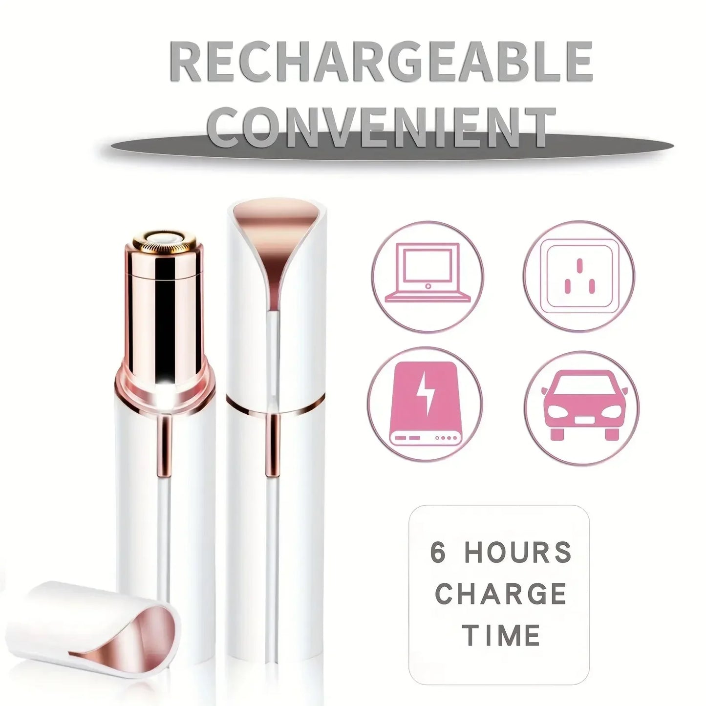 Épilateur électrique portable en forme de rouge à lèvres pour femmes, indolore et efficace, épilation du visage, rasoir domestique, outil de rasoir
