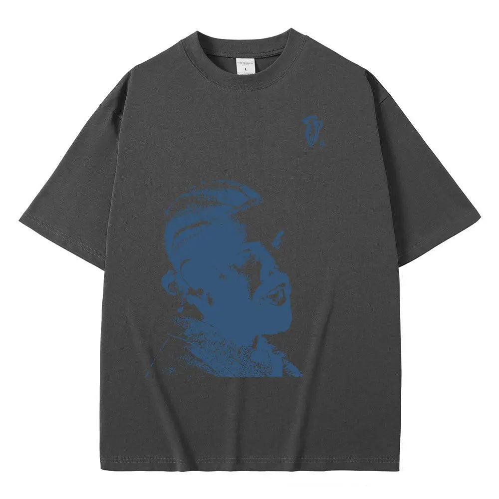 Vintage rappeur Drake Portrait graphique t-shirt hommes mode Hip Hop manches courtes 100% coton surdimensionné T-Shirts Streetwear unisexe