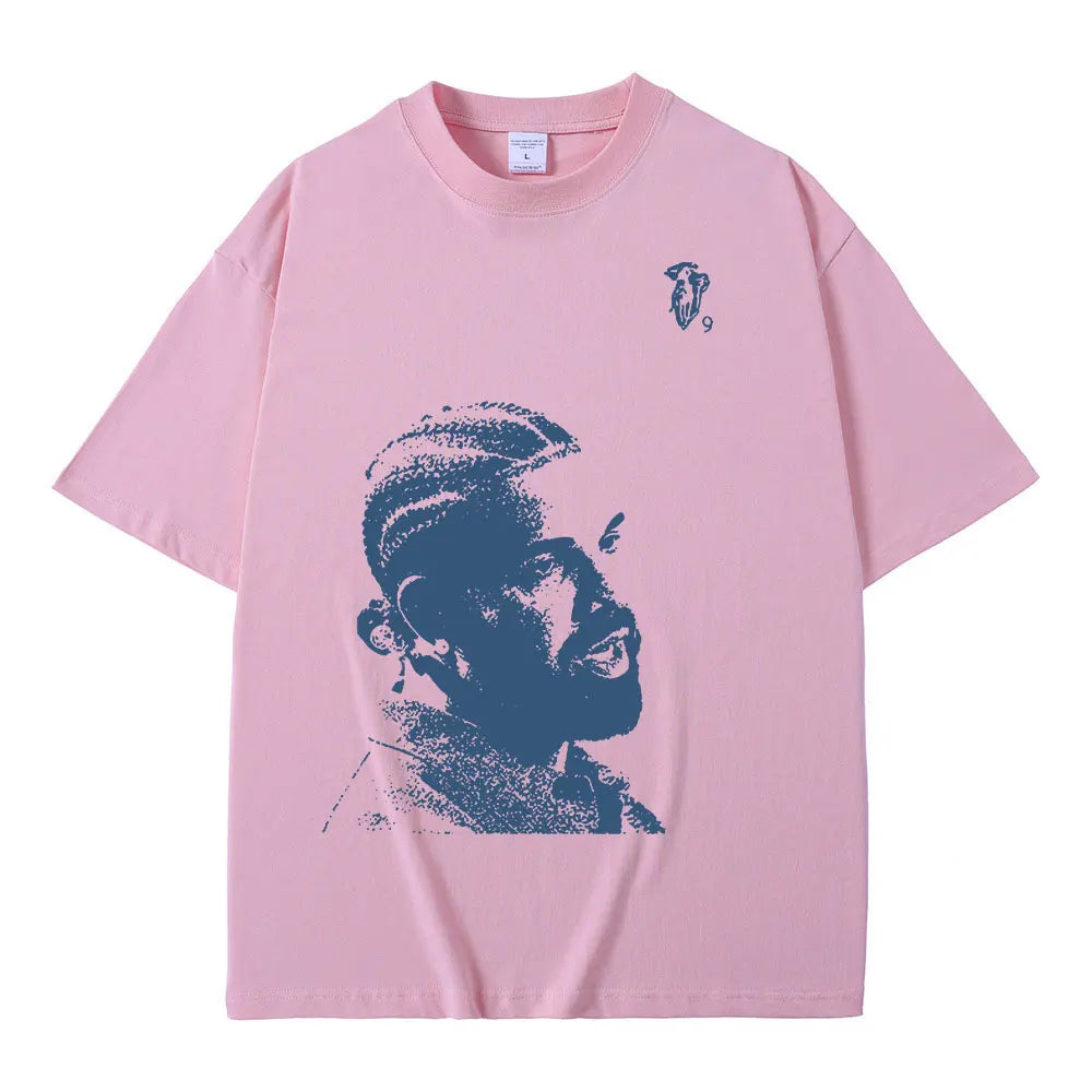 Vintage rappeur Drake Portrait graphique t-shirt hommes mode Hip Hop manches courtes 100% coton surdimensionné T-Shirts Streetwear unisexe