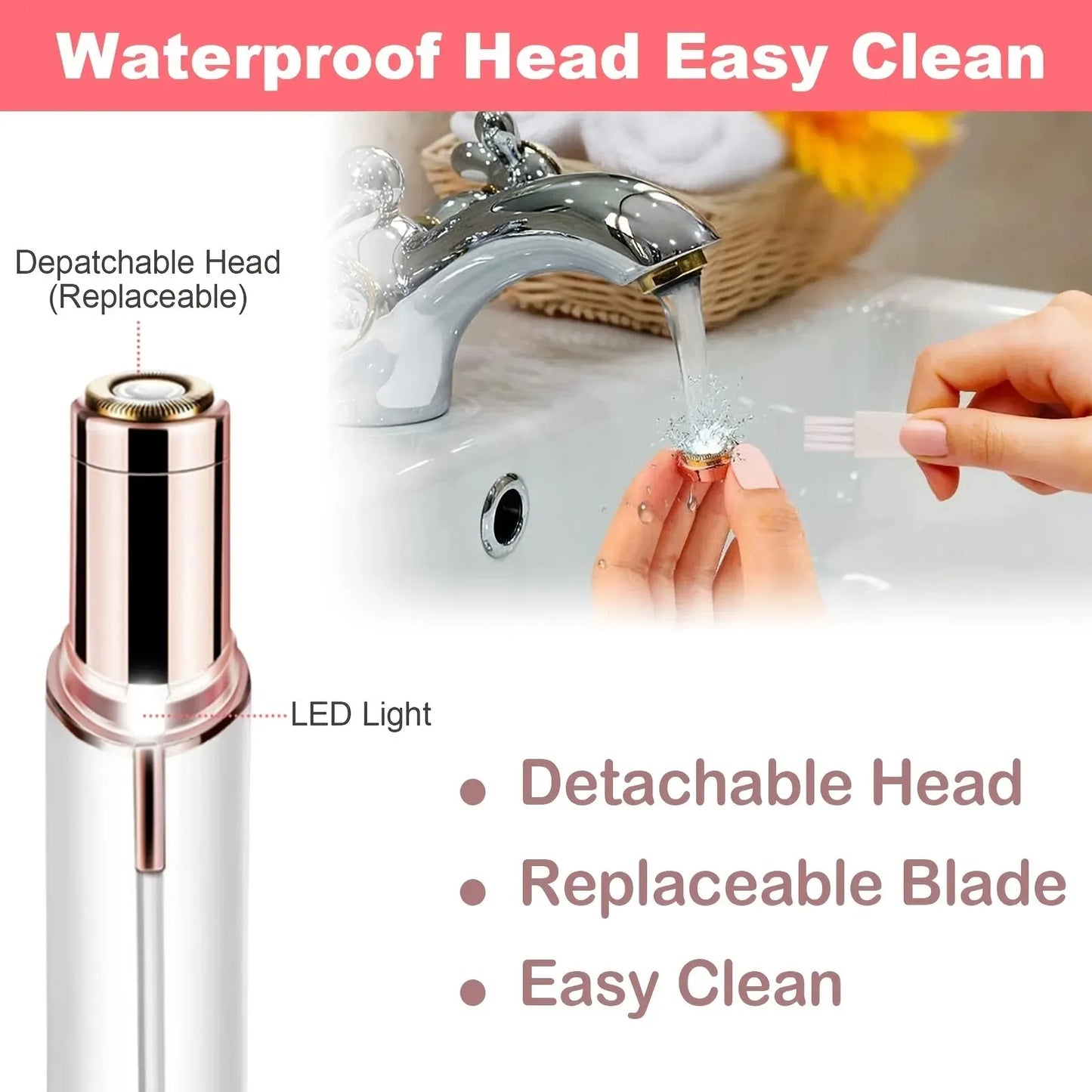 Épilateur électrique portable en forme de rouge à lèvres pour femmes, indolore et efficace, épilation du visage, rasoir domestique, outil de rasoir