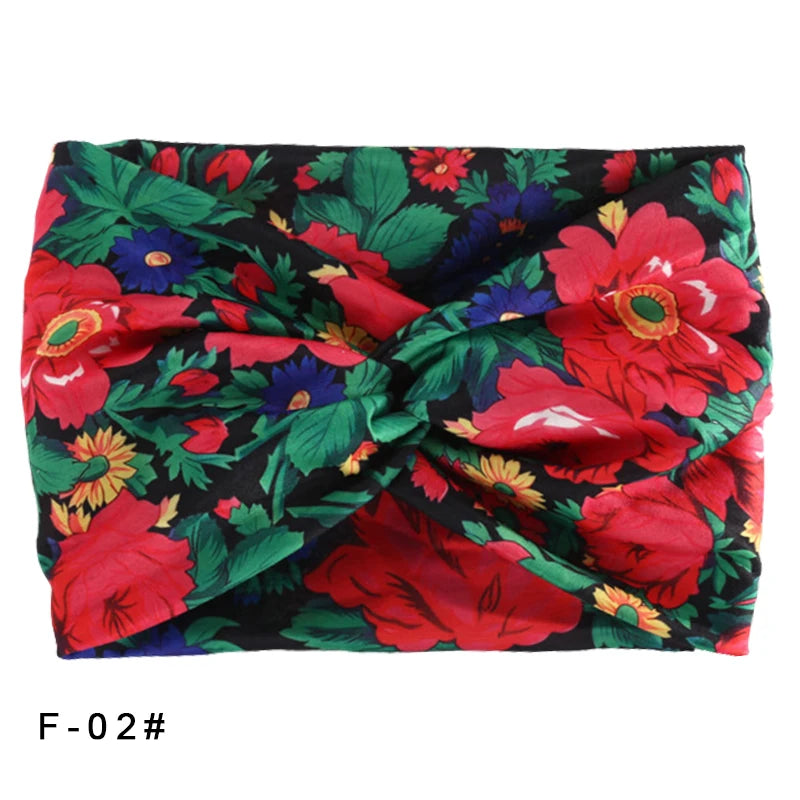 Bandeau élastique large imprimé Pilates Yoga course cyclisme bandeau Turban maquillage cerceau de cheveux maquillage bandeau pour femmes fille