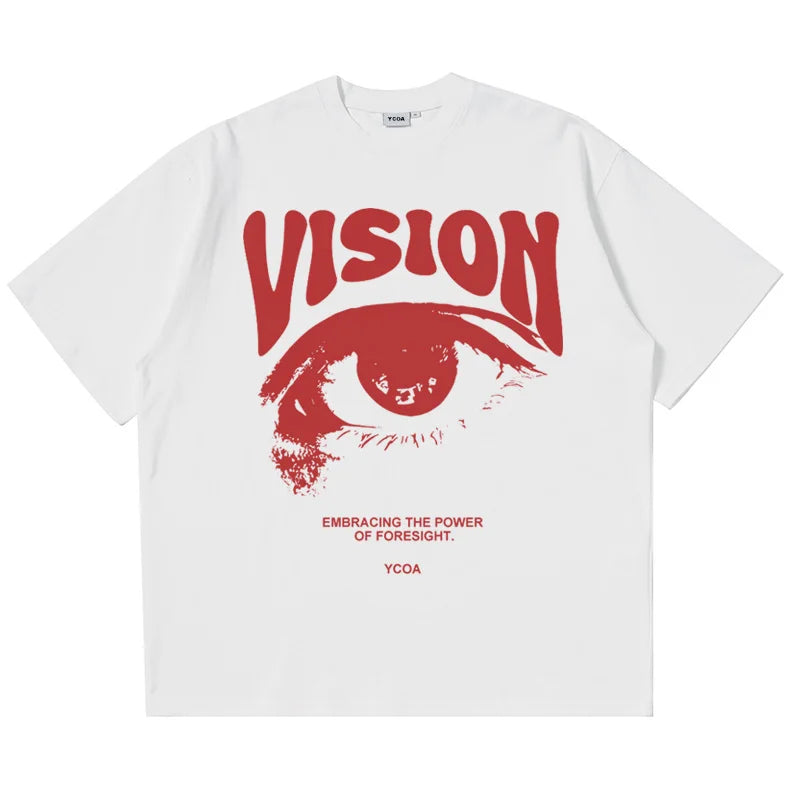 T-Shirt homme surdimensionné 100% coton oeil graphique coréen été Y2k hauts t-shirts Streetwear Harajuku manches courtes vêtements esthétiques