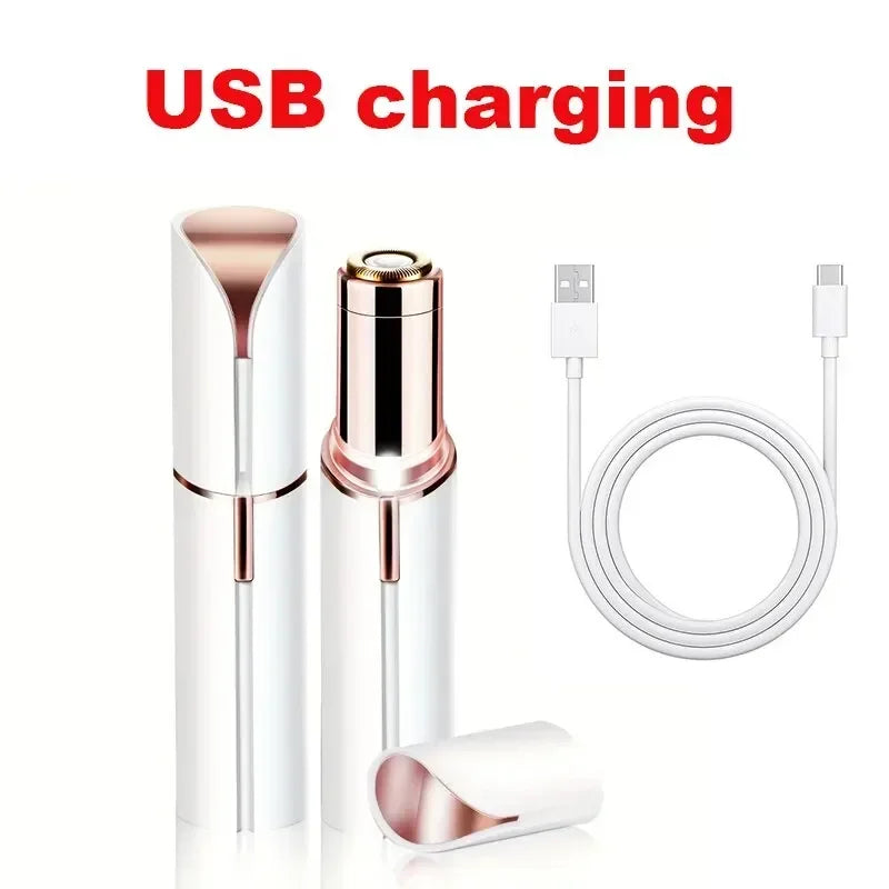 Épilateur électrique portable en forme de rouge à lèvres pour femmes, indolore et efficace, épilation du visage, rasoir domestique, outil de rasoir