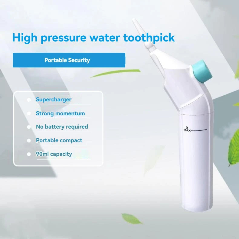 Irrigateur buccal à haute pression domestique, portable, eau propre, fil dentaire, manuel, cure-dents
