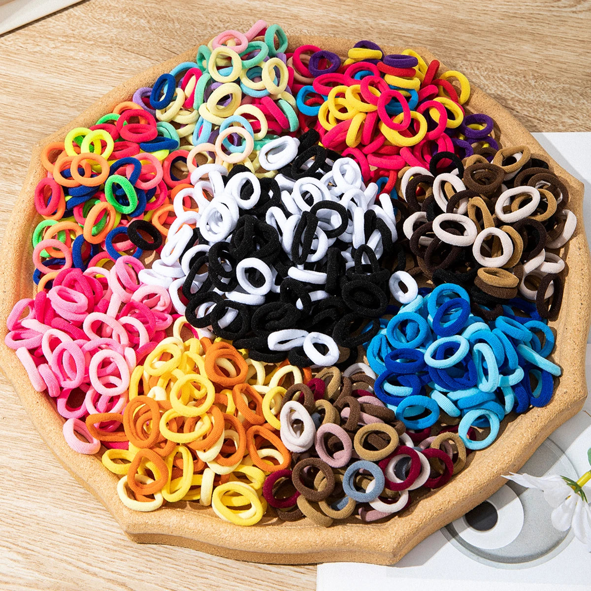 100/300/500 pièces filles bandes de cheveux élastiques enfants queue de cheval tenir cheveux cravate élastique Scrunchie enfants cheveux accessoires pour femmes