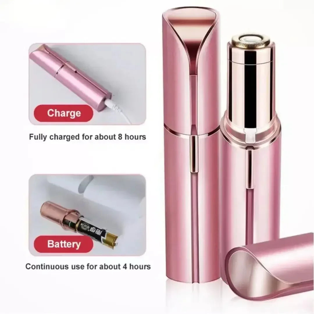 Épilateur électrique Portable en forme de rouge à lèvres pour femmes, tondeuse à sourcils, indolore, efficace, épilation du visage, petite épilateur