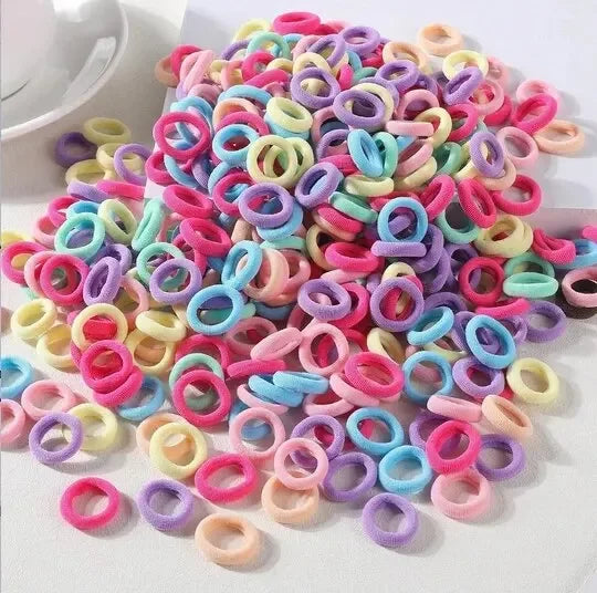 100/300/500 pièces filles bandes de cheveux élastiques enfants queue de cheval tenir cheveux cravate élastique Scrunchie enfants cheveux accessoires pour femmes