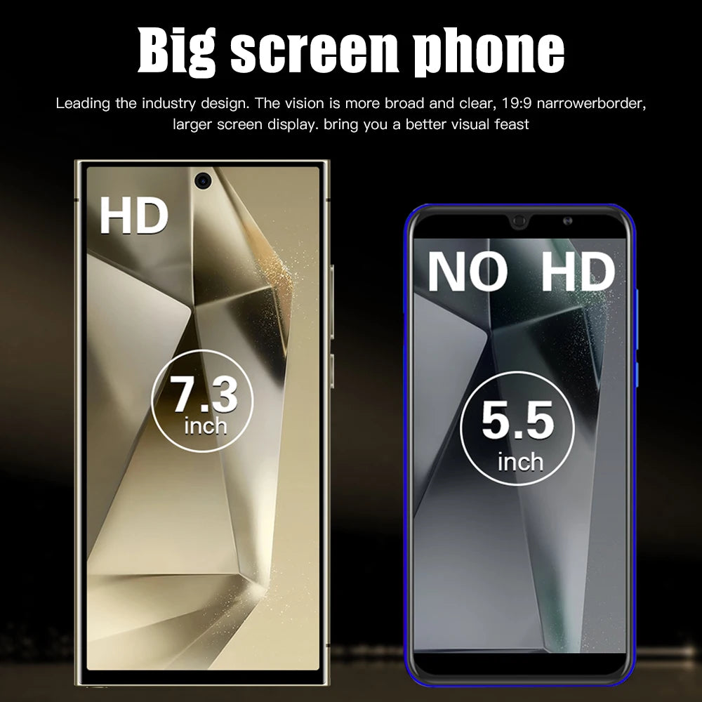 2025 NOUVEAU S26 Ultra téléphones portables Smartphone d'origine 5G double SIM Android 14 téléphone portable Snapdragon 8 gen 3 téléphones mobiles intelligents