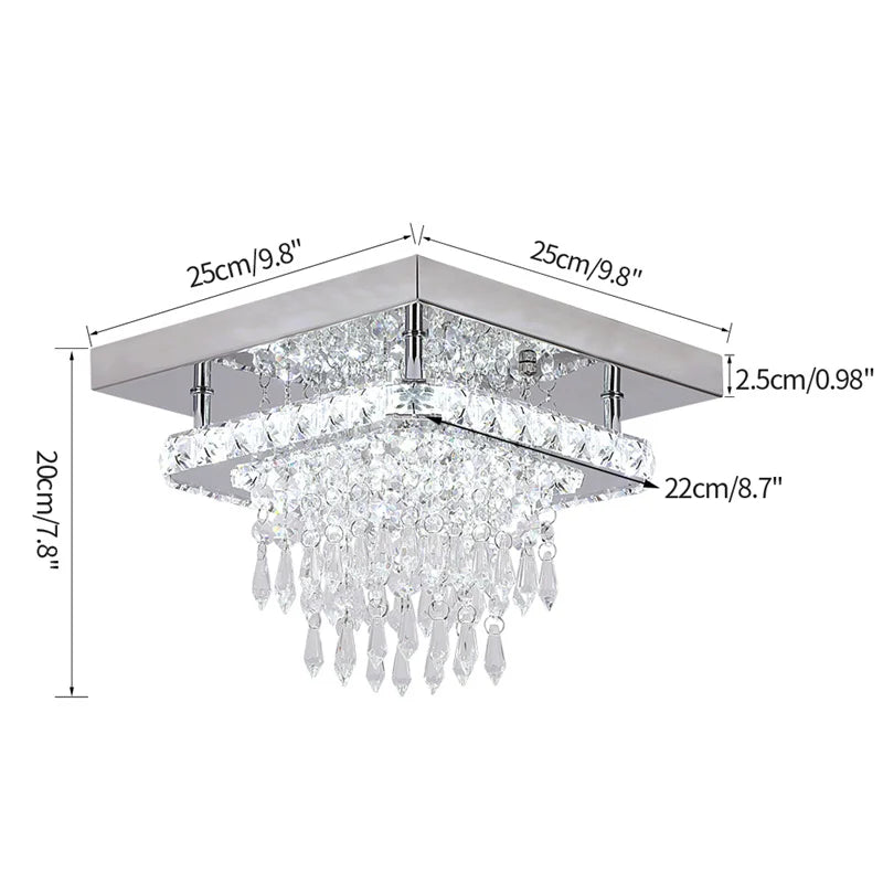 Moderne K9 Led plafonnier en cristal lustre intelligent pendentif anneau de lumière Chrome Plafonier luminaire salle à manger salon décor luxe