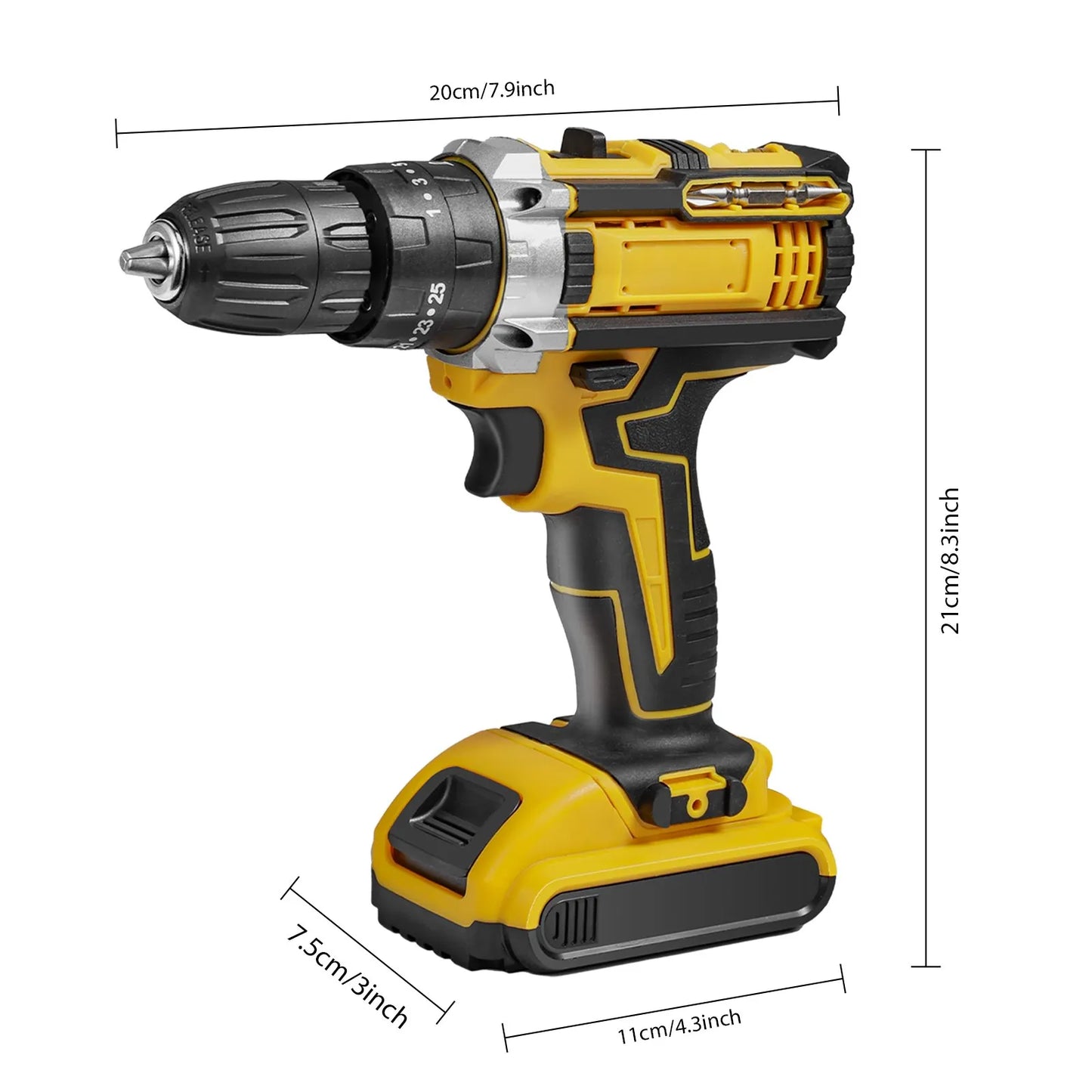28V Cordless Impact Drill Electric Screwdriver Electric Hammer Drill Mini Wireless Hand Drill Lithium-Ion Battery Power Tools
