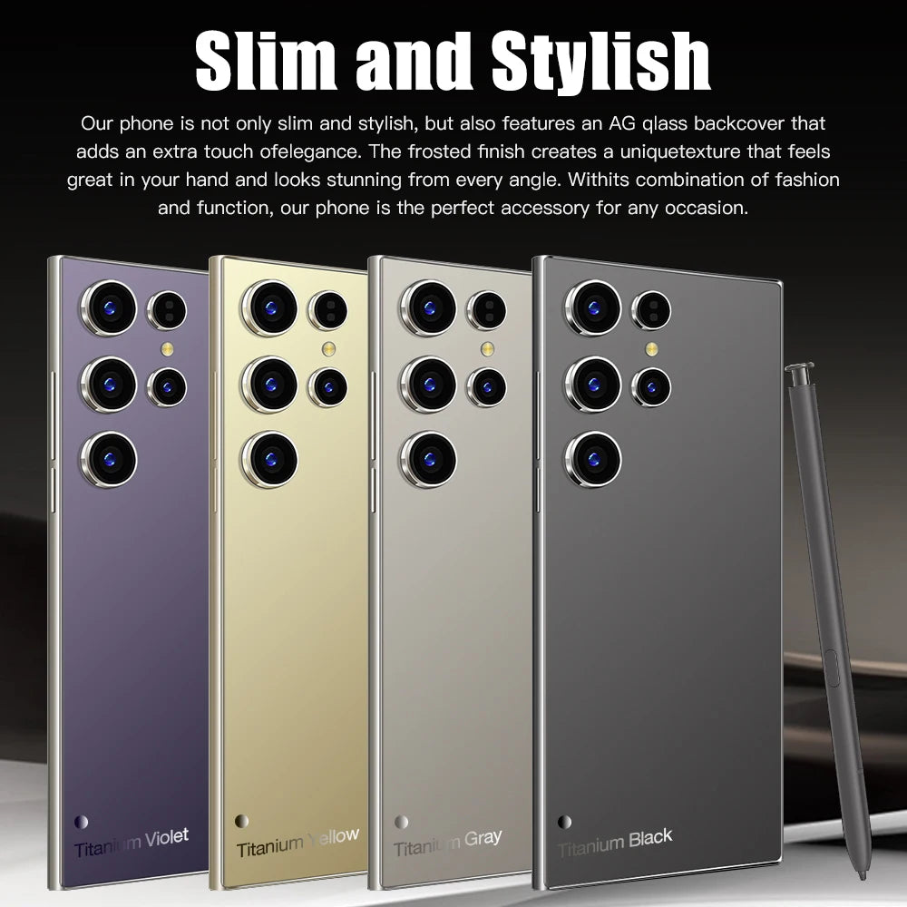 2025 NOUVEAU S26 Ultra téléphones portables Smartphone d'origine 5G double SIM Android 14 téléphone portable Snapdragon 8 gen 3 téléphones mobiles intelligents