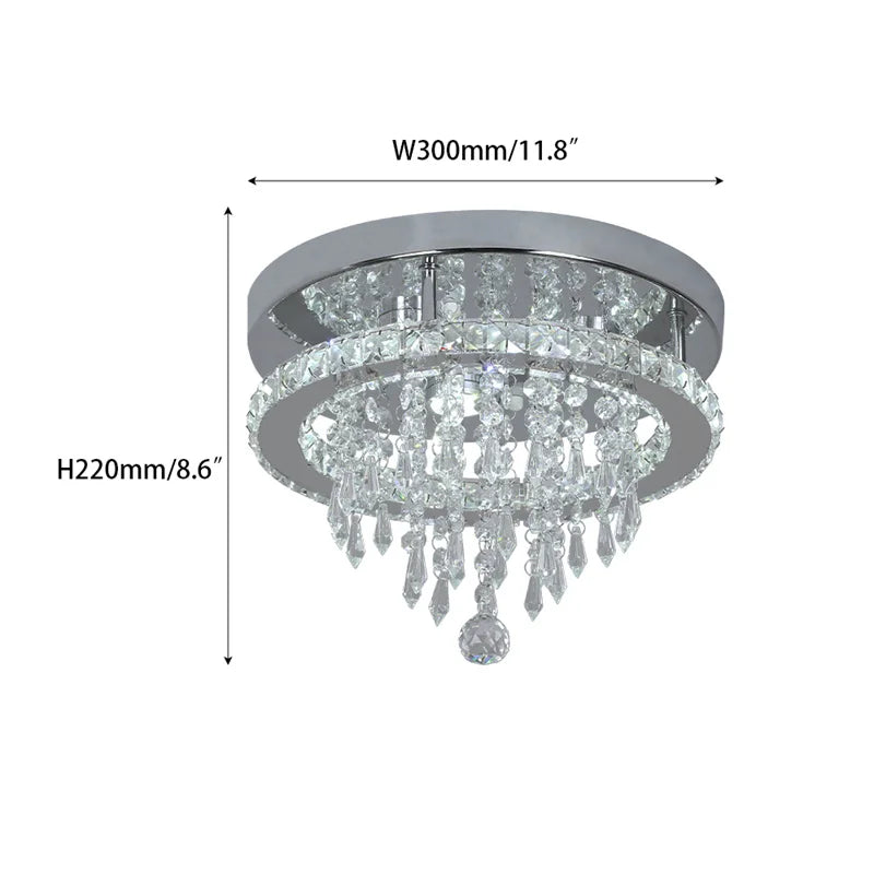 Moderne K9 Led plafonnier en cristal lustre intelligent pendentif anneau de lumière Chrome Plafonier luminaire salle à manger salon décor luxe
