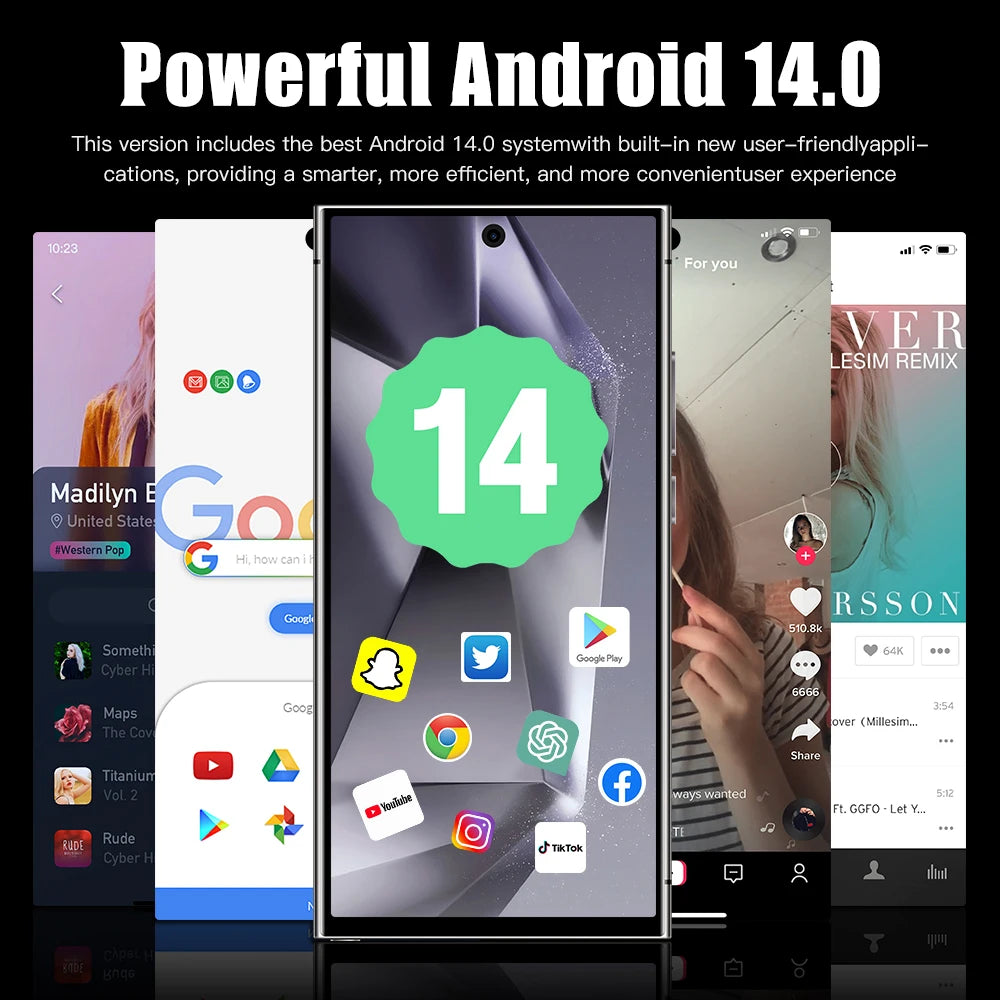 2025 NOUVEAU S26 Ultra téléphones portables Smartphone d'origine 5G double SIM Android 14 téléphone portable Snapdragon 8 gen 3 téléphones mobiles intelligents
