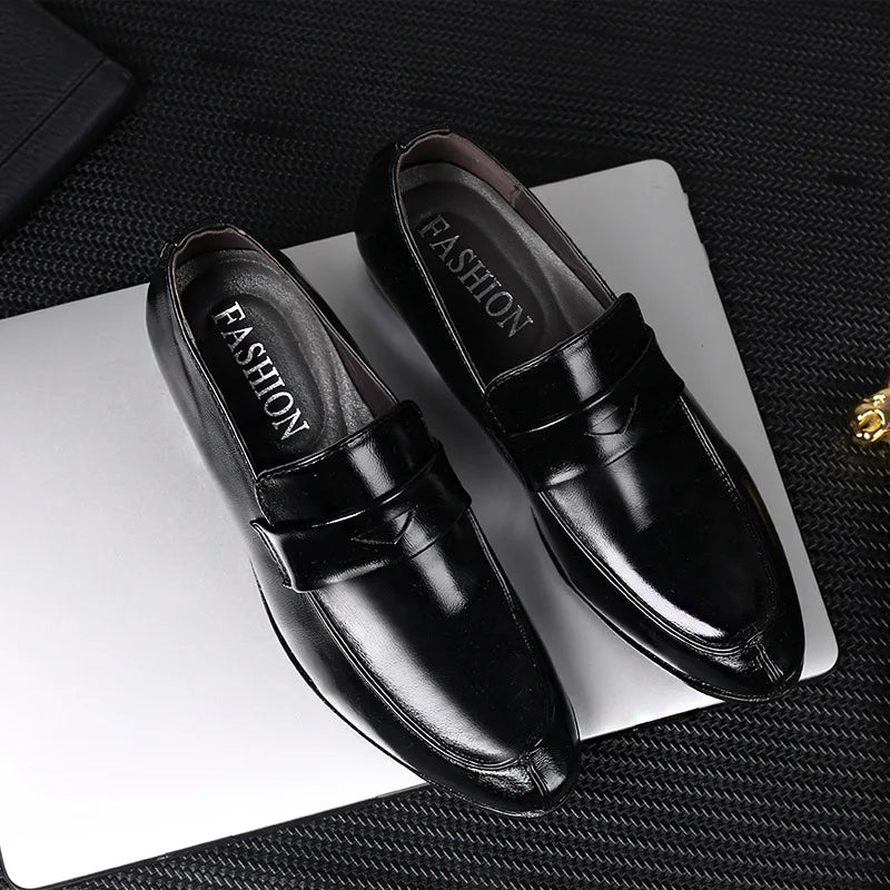 Chaussures habillées en cuir faites à la main pour hommes, mocassins à la mode pour fête et mariage, chaussures décontractées pour hommes, chaussures de conduite