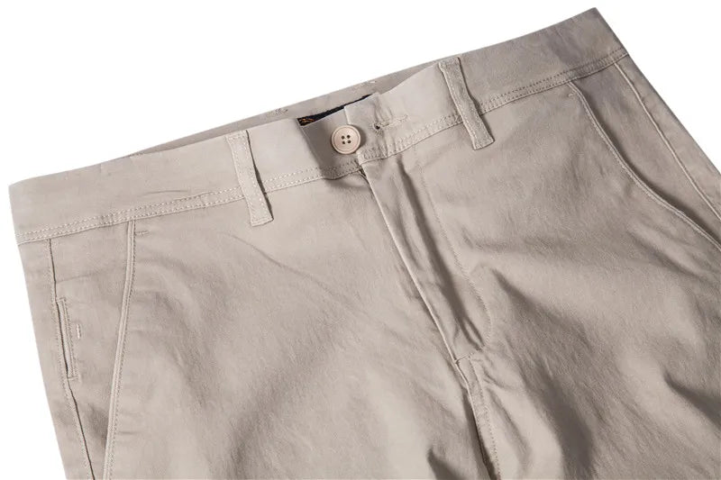 AIOPESON coton décontracté Hommes Pantalons Couleur unie Coupe ajustée Pantalons pour hommes Nouveau Printemps Automne  Haute qualité Pantalons d'affaires classiques pour hommes