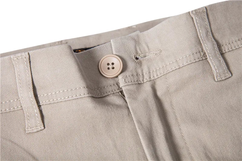 AIOPESON coton décontracté Hommes Pantalons Couleur unie Coupe ajustée Pantalons pour hommes Nouveau Printemps Automne  Haute qualité Pantalons d'affaires classiques pour hommes