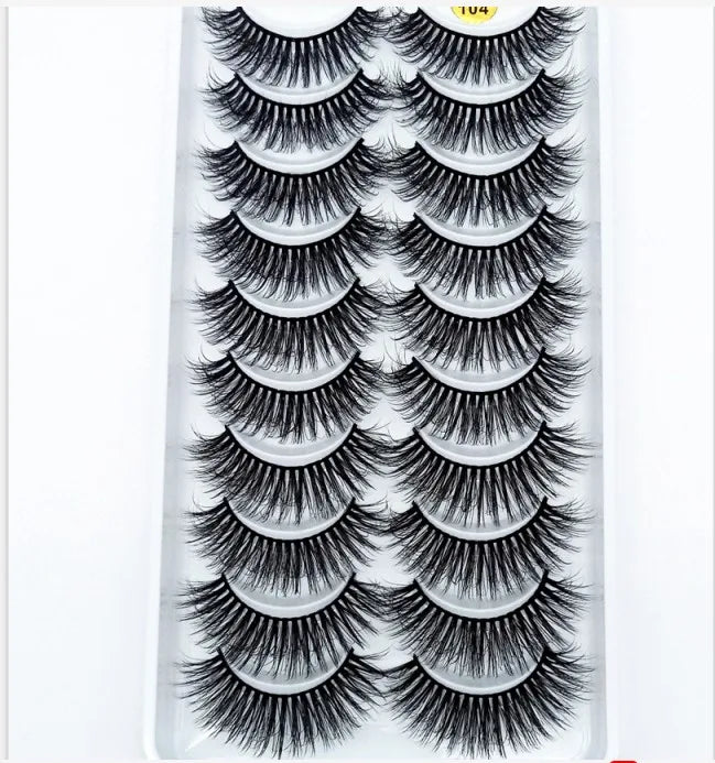 5/10 paires naturel 3D doux vison cheveux Faux cils à la main vaporeux moelleux longs cils naturel yeux maquillage outils Faux cils