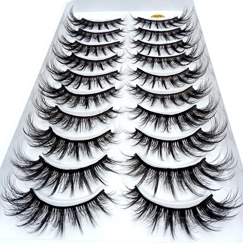 5/10 paires naturel 3D doux vison cheveux Faux cils à la main vaporeux moelleux longs cils naturel yeux maquillage outils Faux cils