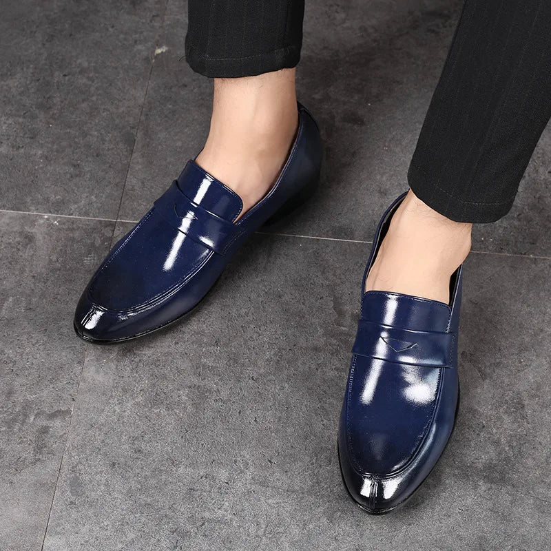 Chaussures habillées en cuir faites à la main pour hommes, mocassins à la mode pour fête et mariage, chaussures décontractées pour hommes, chaussures de conduite