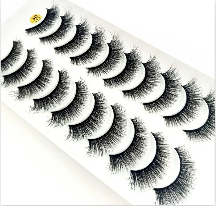 5/10 paires naturel 3D doux vison cheveux Faux cils à la main vaporeux moelleux longs cils naturel yeux maquillage outils Faux cils