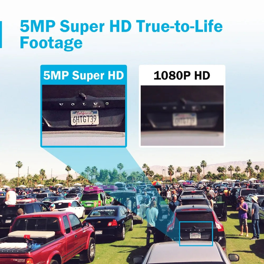 ANNKE — Système de sécurité H265 + 5mp Lite, ultra HD, 8 canaux, vidéosurveillance DVR pour l'extérieur, caméra à vision nocturne EXIR 5 mp, équipement