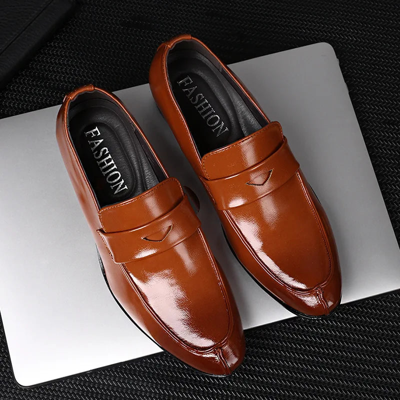 Chaussures habillées en cuir faites à la main pour hommes, mocassins à la mode pour fête et mariage, chaussures décontractées pour hommes, chaussures de conduite