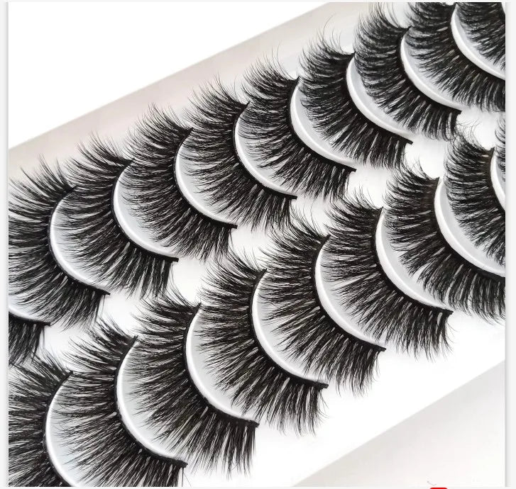 5/10 paires naturel 3D doux vison cheveux Faux cils à la main vaporeux moelleux longs cils naturel yeux maquillage outils Faux cils