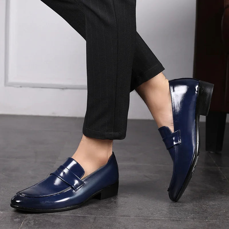 Chaussures habillées en cuir faites à la main pour hommes, mocassins à la mode pour fête et mariage, chaussures décontractées pour hommes, chaussures de conduite